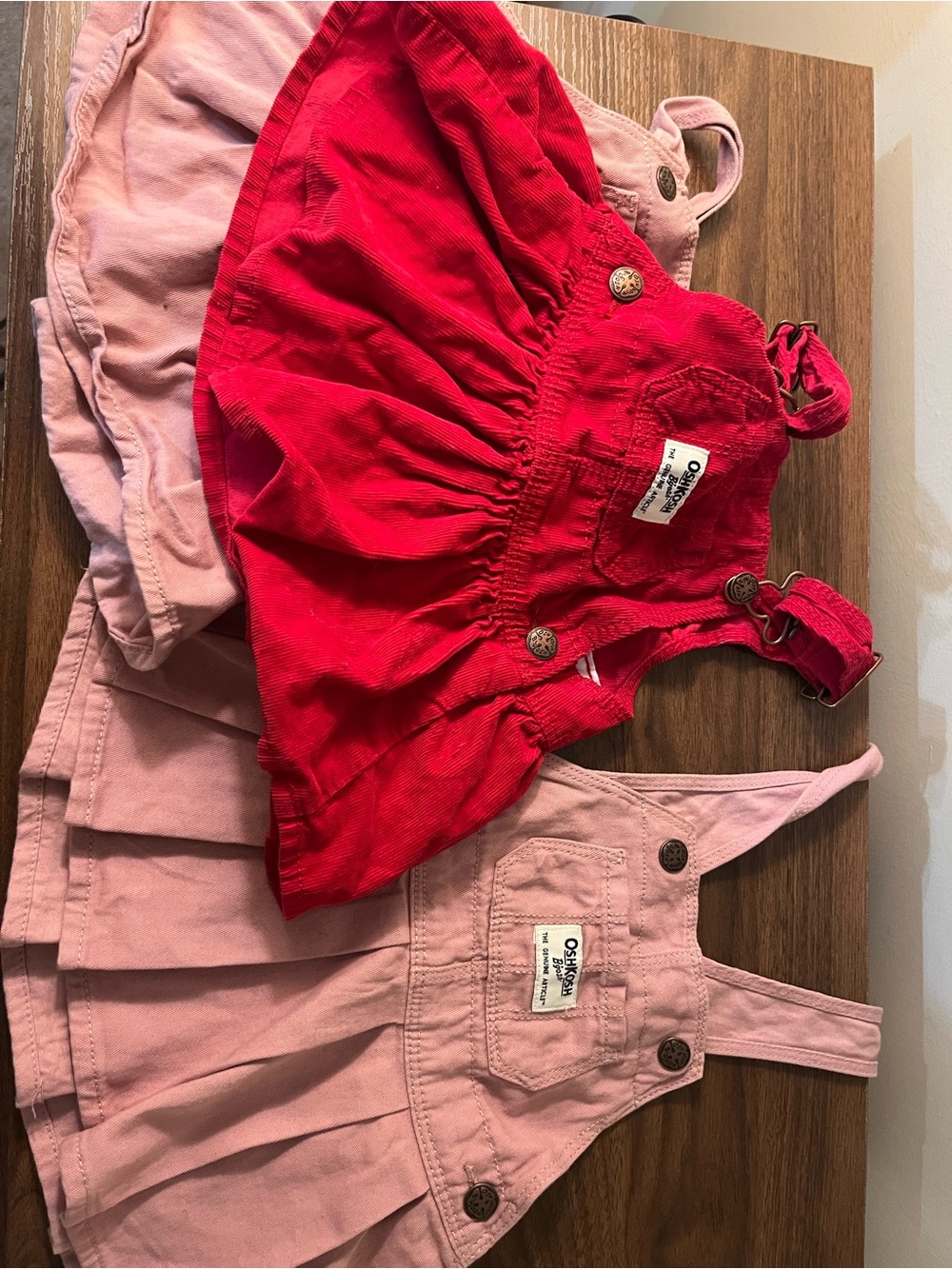 Osh Kosh B’gosh Baby girl overalls bundle